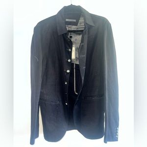 John Varvatos Miltary Style Jacket Size 50 Color Black